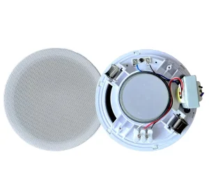 FL 60 100V PA In Ceiling Speaker Rimless 6W 6 Inch ABS Plastic Ceiling Speaker