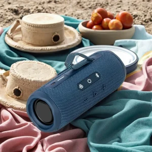 Fabric 7 Mini Party Speaker Upgraded TWS Bass Waterproof Portable BT Speakers for Outdoor Home Party