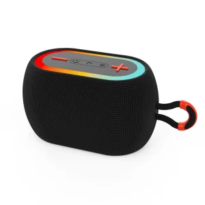 Fabric RGB LED Wireless Portable Speaker with Built in Mic 500 1000mAh Battery for Powerful Sound & Phone Use