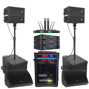 Factory Compact Dual 5 Inch Full Range Line Arrat Speaker with 15 Inch Subwoofer Active PA Speaker System for Concert Party
