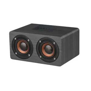 Factory Direct 10W MDF Wooden Wireless Speaker Dual Loudspeaker Subwoofer