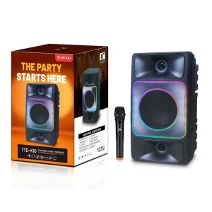 Factory Direct 8 Inch Portable Soundbar with Subwoofer Wireless Bluetooth Speaker Karaoke with Mic Party Box Hi Fi Audio System