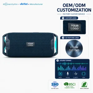 Factory Direct Portable Bluetooth Stereo Outdoor Soundbar Subwoofer Active Wireless Portable Speaker