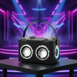 Factory IPX7 Waterproof Party Outdoor Custom Mini Portable Wireless Karaoke Speaker V5.3 2 Mic 8W*2