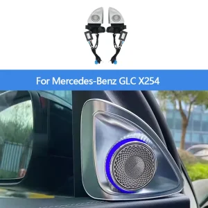 Factory Manufacturing Multicolor 4D Rotating Car Tweeter Speaker with Ambient Light for Mercedes Benz GLC X254 Car Speakers