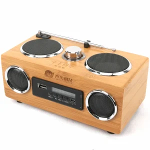 Factory Price OEM Custom Brand Logo Mini Wireless Bamboo Portable Wood Bluetooth Speaker Bamboo Craft