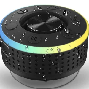 Factory Priced Portable IPX7 Waterproof Wireless Speakers RGB LED Lighting Suction Cup Mini 5W Computer Box Home Use