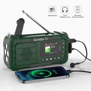 Factory Sale Solar Emergency Weather Radio Hand Crank Digital 10000mah Survival SOS Noodradio DAB With Wireless Speaker