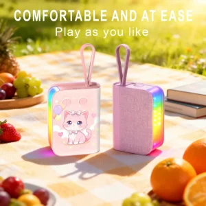Factory TWS Book Style 5W Hanging Rope Portable LED Light Speakers Waterproof Wireless Speaker