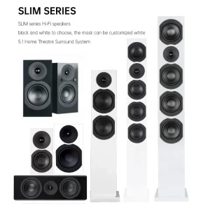 Family Music Party 5.1 Channel Home Theater System with Powered Subwoofer and Floor Standing Speakers for Living Room