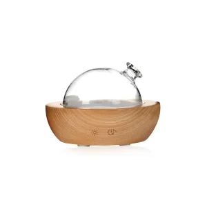 Fantasy Custom Wood Glass Bluetooth Music Speaker Personal Essential Oil Mist Ultrasonic Diffuser Humidifier Machine