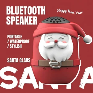 Festive Santa Claus Wireless Bluetooth Speaker Mini Portable Outdoor IP65 Waterproof Speaker for Christmas Holiday Gifts