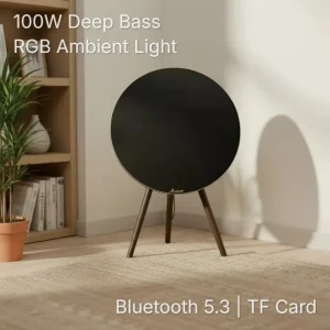 Floor Standing Speaker 100W 2.1 Channel Tripod Home Theater RGB LED Wireless Audio with TF Card Remote OEM