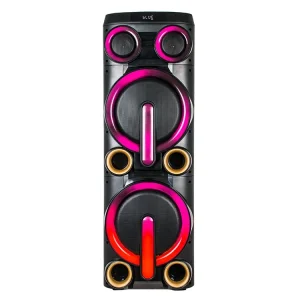 Floor Standing Speaker Dual 10 Inch Party Speaker 200W DJ Music System OEM Wooden Speaker with Laser Light
