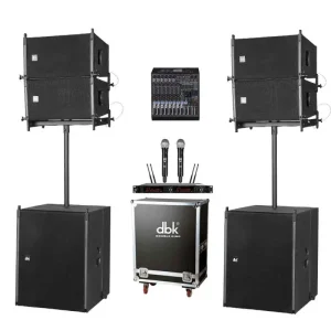 Floor-standing 10 Inch Line Array Column Speakers with Custom 15 Inch Powered Subwoofer for Church Sound Equipment