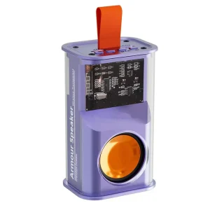 Foreign Trade High end Wireless Speaker Portable Outdoor Mecha Mini Steel Cannon Transparent High Volume Speaker