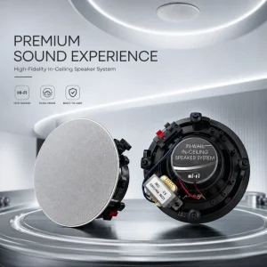 Frameless Magnetic Ceiling Speaker 8 Ohm 100V Transformer Speaker Flush Mount in Wall Audio Commercial Background Music System