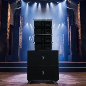 Full Range Dual 10 Inch Floor Standing Line Array Speaker System for Professional PA Audio
