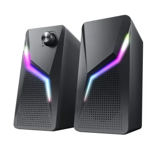 Full Range Speaker Notebook USB 2.0 Desktop Subwoofer PC Powered Audio Gaming RGB Computer Speaker for Game Lovers