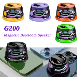 G200 Mini Portable Speakers Modern Aesthetics Stylish Unique Design Bass Sound Cell Phone Holder Woofer