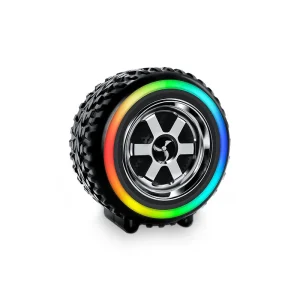 G2389 Portable BT Speaker Mini Tire Design RGB LED Lighting Smart Audio Multi Functional Subwoofer 5W