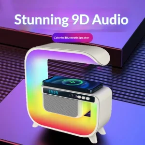 G3 Wireless Charging Speaker 5W Output 500-800mAh Battery Alarm Clock Atmosphere Light Multifunctional Smart Audio