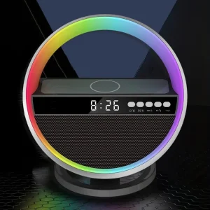 G5 Model Colorful RGB Bedside Speaker Clock Featuring Multi-functionality Wireless