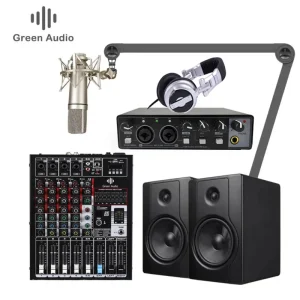 GAX S02 Professional Music Home Studio Monitors Studio Monitor Recording Mic Microphone Headphones Equipment Kit