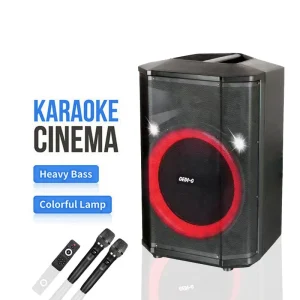 GD-1505 Professional Big Power 15 Inch BT Stereo HIFI Wooden Wireless Karaoke Speaker With Mic Party Stage Trolley Bass Speaker
