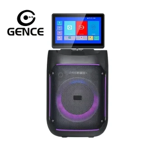 GENCE Smart Screen Speaker HD Touch Display for AUX Wireless HiFi Stereo Sound System RGB LED Plastic Battery Home Theater