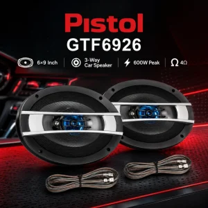GTF6926 6×9 3 Way Horn Coaxial Car Pair 600W Peak 100W 4 Ohm Blue Tweeter 12V Aluminum Universal Fitment Car Audio