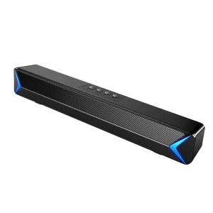 Gaming Computer Speaker with Full RGB Lighting and USB Soundbar Featuring Aux Communication