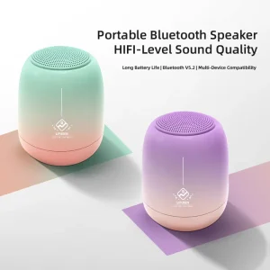 Gradient Color Heavy Bass Small Metal Portable Speaker Big Volume for Outdoor Use