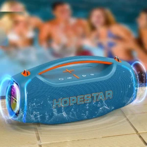 H63 70W IPX5 Waterproof Outdoor Speaker with RGB LED Lighting USB & Aux Input Portable Design