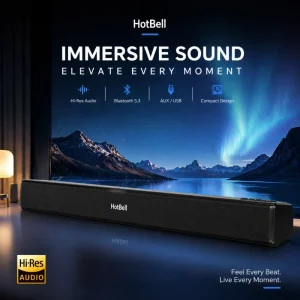 HBLS490 Home Theater Soundbar Speaker Wireless TV Sound Bar Surround Stereo Audio for Living Room Projector System