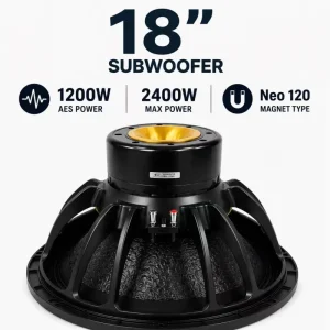 HD18SW125 18 Inch Neo Neodymium Subwoofer Speaker 2000W 8 Ohm With 125mm Voice Coil Metal Shell Passive Concert Use
