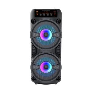 HF 3232 RGB Light Bluetooth Speaker Dual 3inch Portable Party Player Handle Rechargeable Subwoofer Long Standby USB AUX 3inch*2