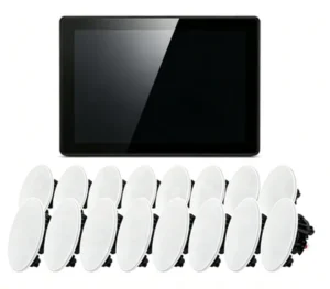 HIFI Stereo Audio Ceiling Speakers With 4 Zones Wall Mount Amplifier Subwoofer Home Surround Sound System
