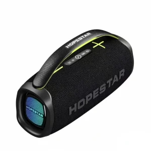 HOPESTAR A40 80W Outdoor Speaker with Wireless Mic RGB Light 12000mAh Plastic Battery for Camping Karaoke