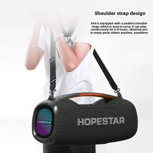 HOPESTAR A60 Wireless Speaker 100W High Volume Outdoor Portable Waterproof Strap Built in Battery 5000-10000mAh