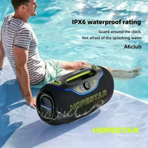 HOPESTAR A6CLUB 200W High Power Outdoor Speaker 24000mAh Battery Wireless for with RGB LED Lighting and Microphone