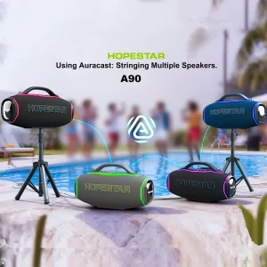 HOPESTAR A90 700 High-Power Outdoor Portable Wireless Speaker Subwoofer More Light Effect Waterproof Party Speaker