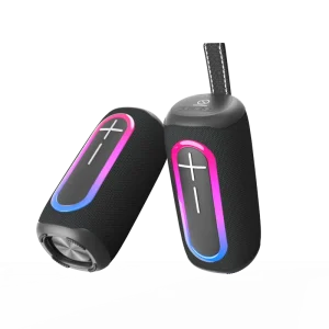 HOPESTAR P60 20W V5.4 Portable Speaker with RGB Light 3600mAh Battery Plastic Cabinet for Outdoor Use