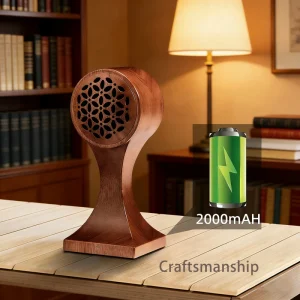 Handcrafted Solid Wood Speaker Retro Vintage TWS for 5.0 Portable High Quality Wooden Speaker 3000 5000mAh Battery 5 10W