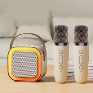Handheld Bluetooth Speakers with Wireless Microphone Rechargeable Party Audio Speakers for Karaoke Outdoor Music Speakers