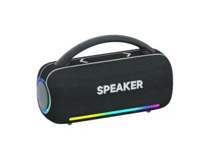 Handle Portable Powerful 40W T6 Boombox Speaker Outdoor Speaker Mini Speaker with Flashing Lighting