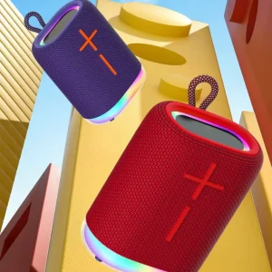 Hanging Portable Bluetooth Speaker Fabric Outer 5W RGB Glow Light Loud Bass Camping Beach Party Mini Wireless Speaker