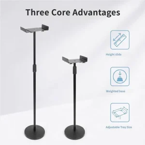 Heavy Duty Adjustable Height Speaker Bracket Universal Floor Standing Speaker Bracket Suitable for Home Theaters DJ Stage