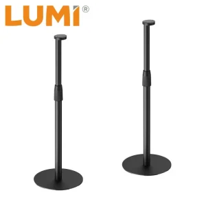 Height Adjustable Black Speaker Floor Stand Pair for Sonos Era 100 & 300 Audio