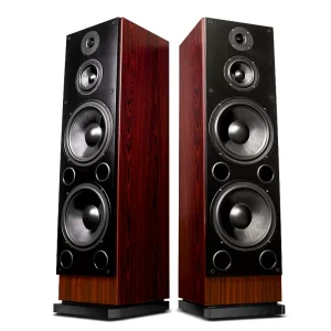 Hi-Fi Loudspeakers with Dual 10″ Woofers Wooden Cabinet Audiophile Passive Tower for Home Audio